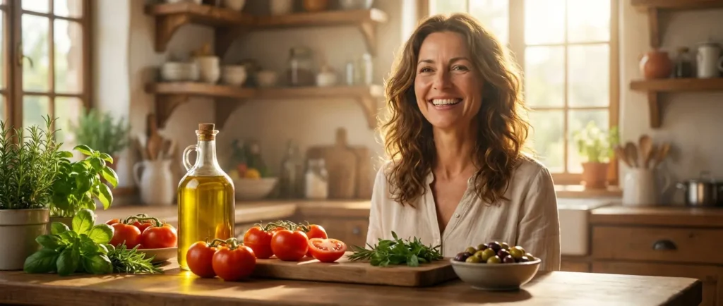 Le modèle méditerranéen associe légumes, pois chiches et céréales complètes, assaisonnés d’huile d’olive et d’herbes.